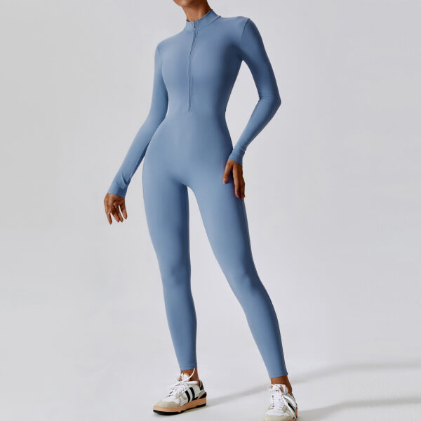 Elite Performance: Zipper Nude Feel Yoga Jumpsuit