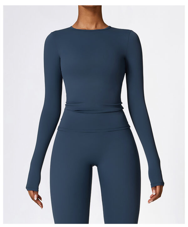Winter Warmth: Brushed Long Sleeve Workout Top-Aston Sienna