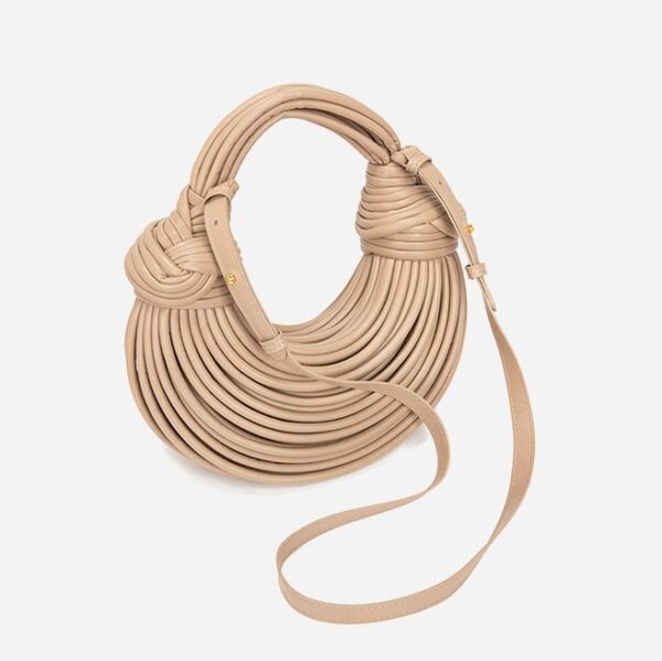Chic and Unique: Hand Woven Crescent Noodles Bag