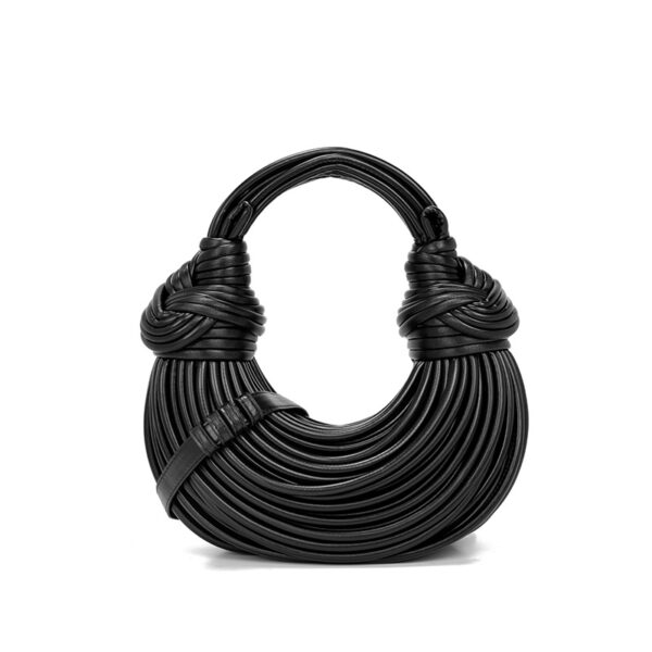 Chic and Unique: Hand Woven Crescent Noodles Bag - Image 4