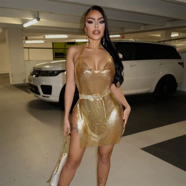 Turn Heads with This Sexy Backless Slit Dress