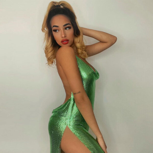 Turn Heads with This Sexy Backless Slit Dress