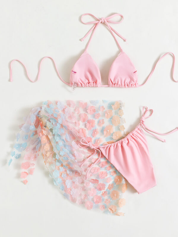 Aston Sienna Three-Piece Halter Bikini Set
