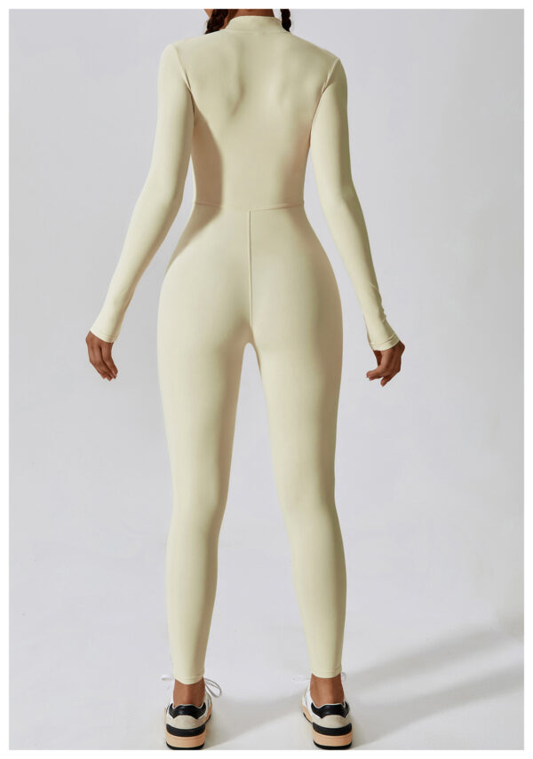 Elite Performance: Zipper Nude Feel Yoga Jumpsuit-Aston
