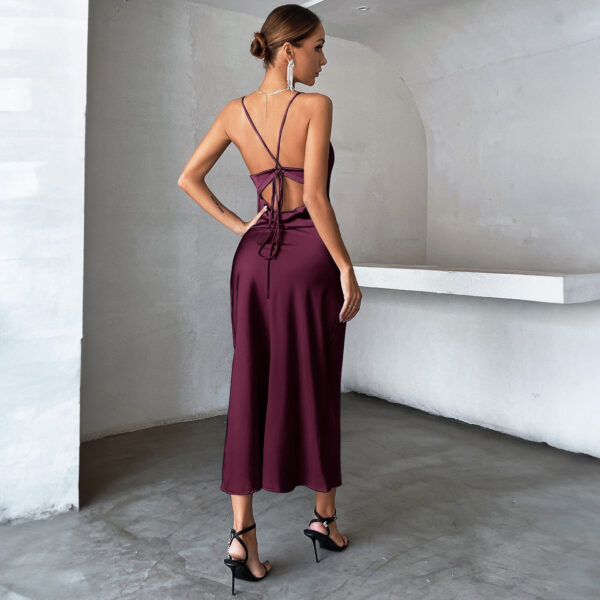 Aston Sienna Back Lace-Up Sheath Cami Dress