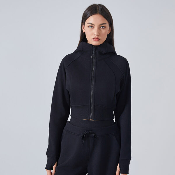 Cozy Flex: Zipper Hooded Cardigan Sweater-Aston Sienna
