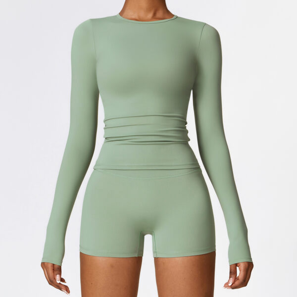 Winter Warmth: Brushed Long Sleeve Workout Top-Aston Sienna