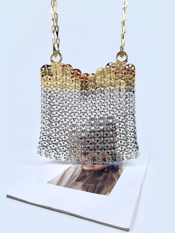 Shine Bright: The Silver Metal Sheet Dual-Use Bag - Image 13