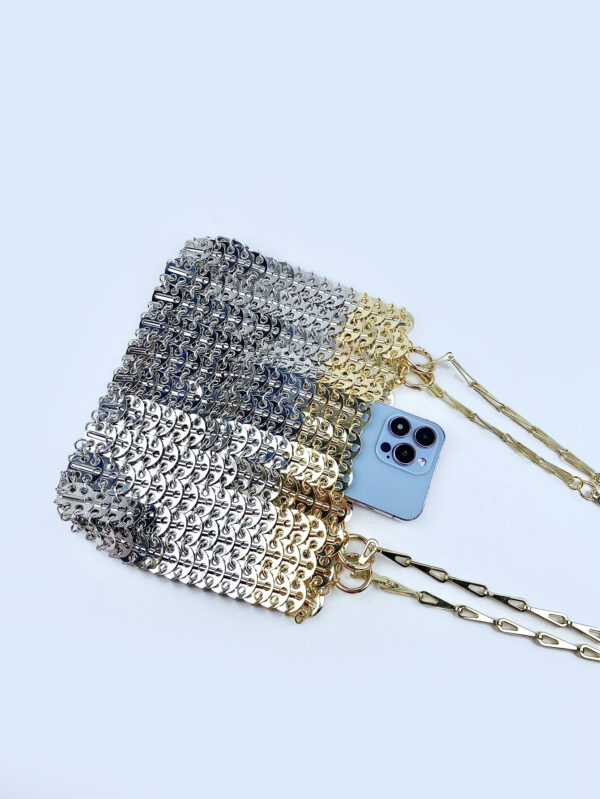 Shine Bright: The Silver Metal Sheet Dual-Use Bag - Image 12