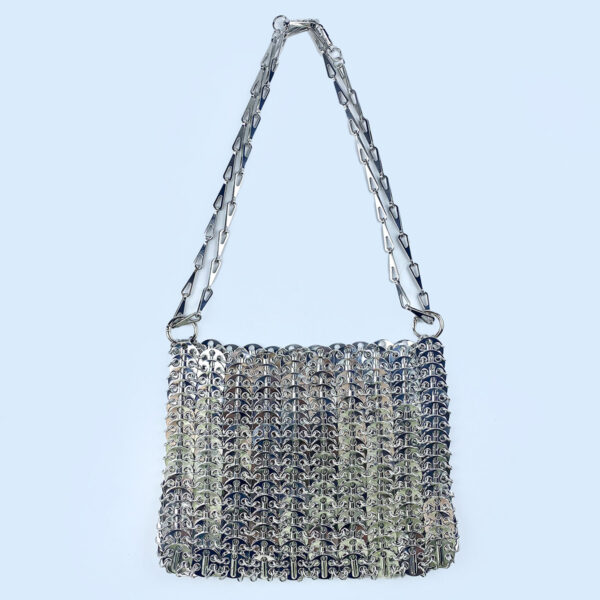 Shine Bright: The Silver Metal Sheet Dual-Use Bag - Image 7