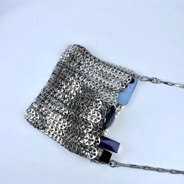 Shine Bright: The Silver Metal Sheet Dual-Use Bag - Image 2