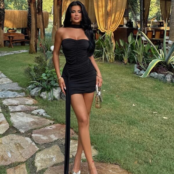 Aston Sienna Halter Ultra Short Dress