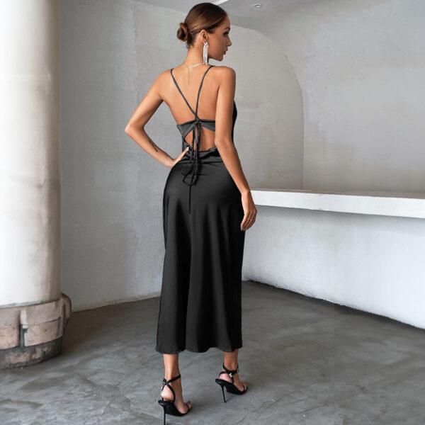Aston Sienna Back Lace-Up Sheath Cami Dress