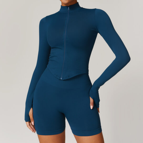 Power Move: Stand Collar Zipper Yoga Jacket-Aston Sienna