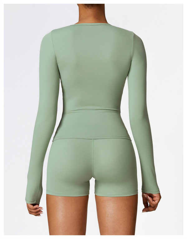 Winter Warmth: Brushed Long Sleeve Workout Top-Aston Sienna