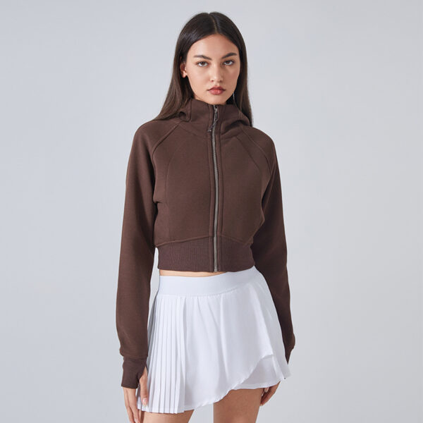 Cozy Flex: Zipper Hooded Cardigan Sweater-Aston Sienna