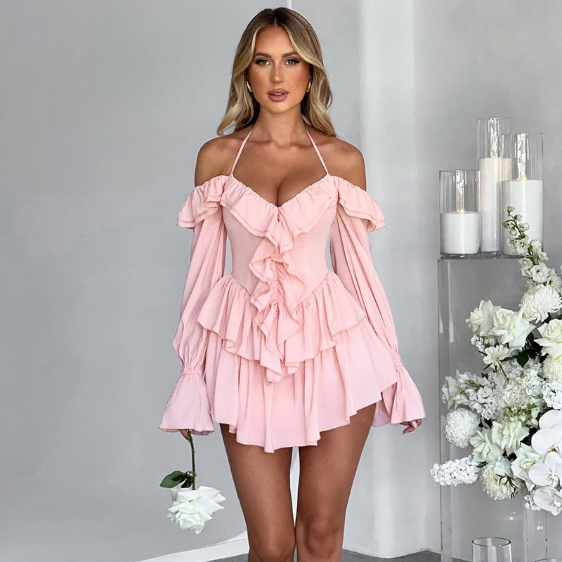 Make a Statement with This Sexy Halter Ruffled Romper