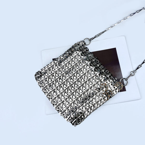 Shine Bright: The Silver Metal Sheet Dual-Use Bag