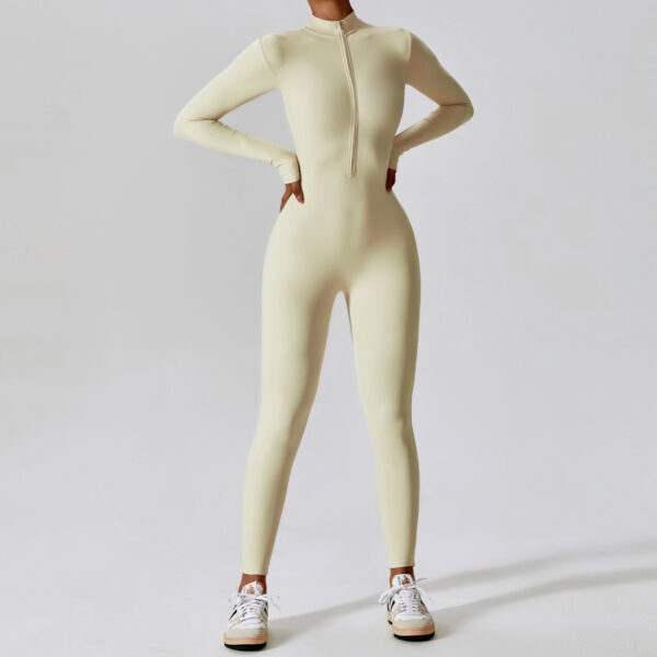 Elite Performance: Zipper Nude Feel Yoga Jumpsuit-Aston