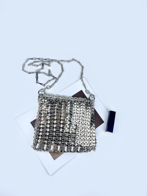 Shine Bright: The Silver Metal Sheet Dual-Use Bag - Image 3