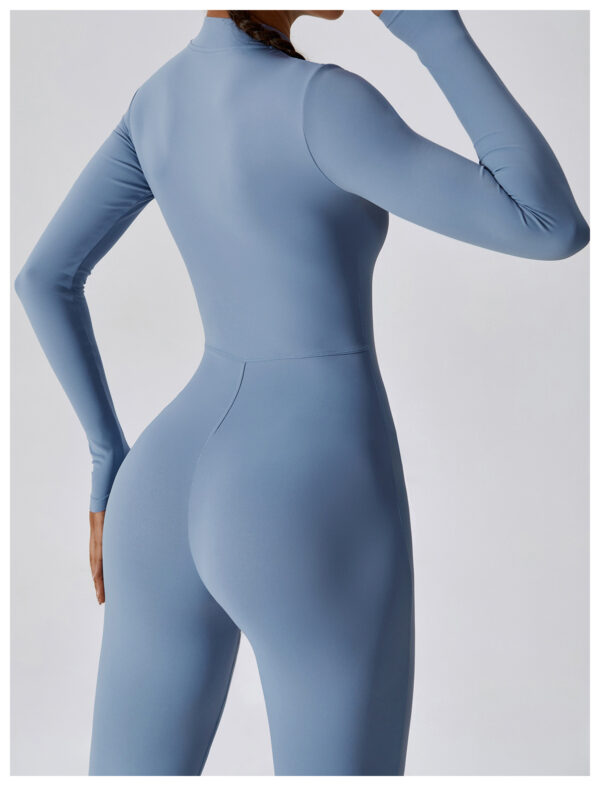 Elite Performance: Zipper Nude Feel Yoga Jumpsuit-Aston