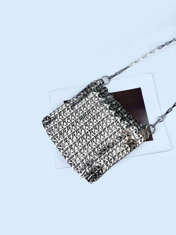 Shine Bright: The Silver Metal Sheet Dual-Use Bag - Image 6