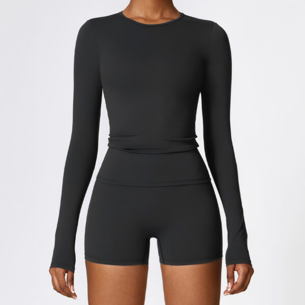 Winter Warmth: Brushed Long Sleeve Workout Top-Aston Sienna