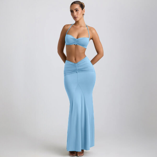 Aston Sienna Halter Sheath Skirt Set