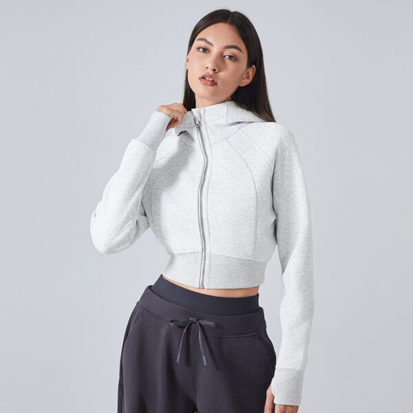 Cozy Flex: Zipper Hooded Cardigan Sweater-Aston Sienna