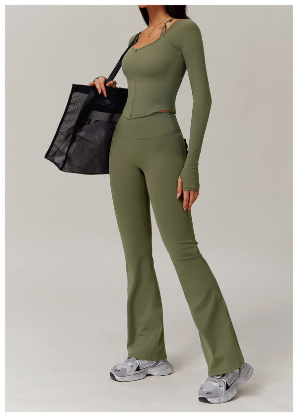 Sleek Performance: High Waist Wide Leg Yoga Pants-Aston Sienna
