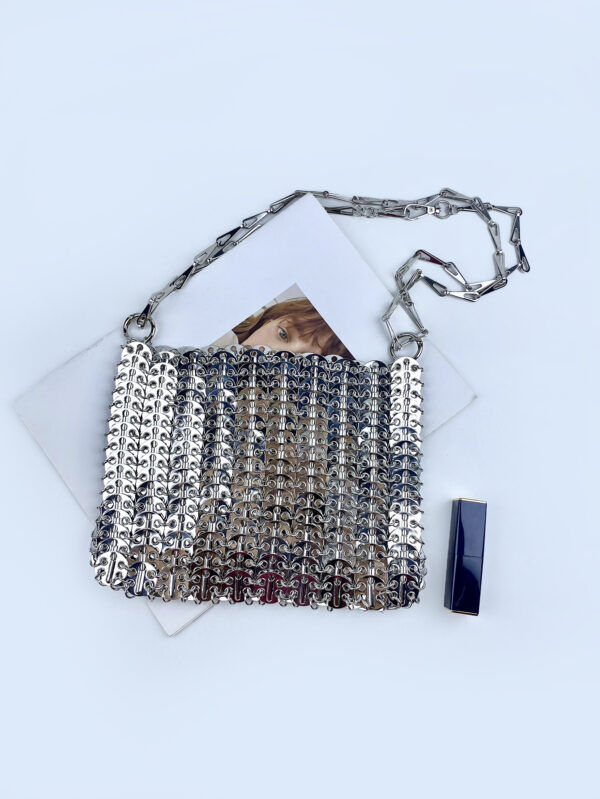 Shine Bright: The Silver Metal Sheet Dual-Use Bag - Image 15