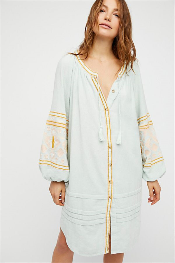 Bohemian Elegance: ASTON SIENNA Loose Cardigan Dress