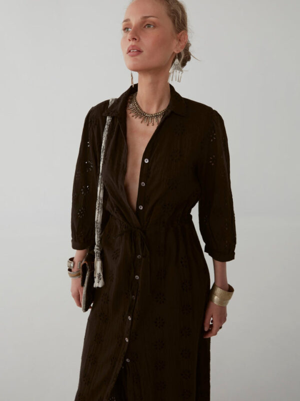 Bohemian Elegance: ASTON SIENNA Loose Cardigan Dress