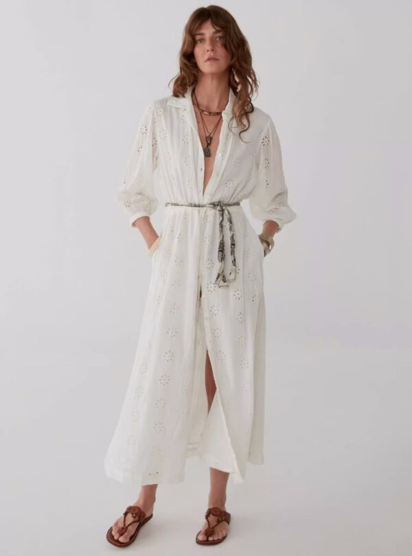 Bohemian Elegance: ASTON SIENNA Loose Cardigan Dress
