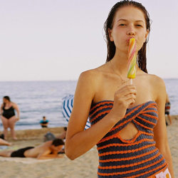Vacation Vibes: Striped Sweater Tube Top