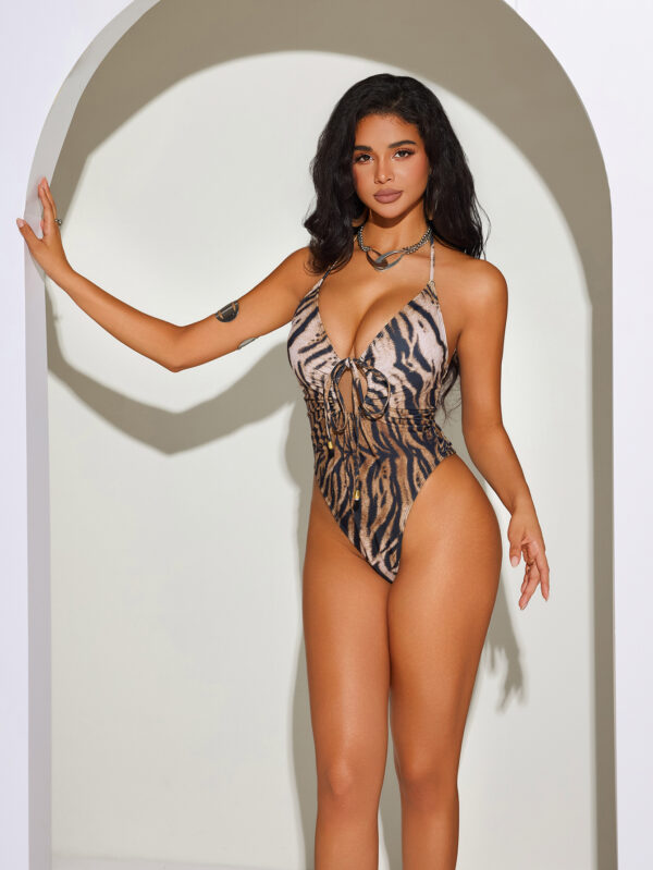 Summer Wild: Leopard Print Cutout Swimsuit at Aston Sienna Boutique