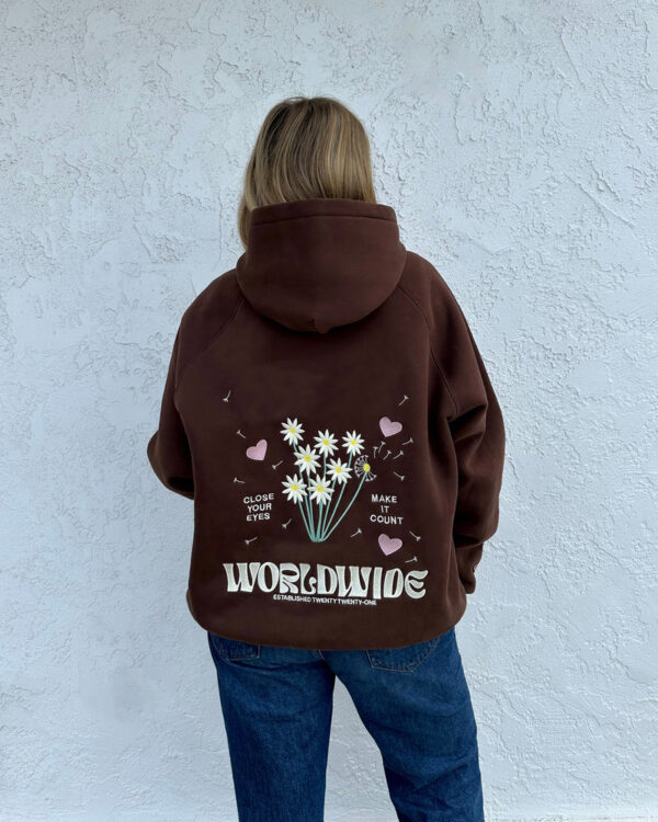 Cozy Vibes: ASTON SIENNA Solid Color Hooded Sweatshirt for Fall
