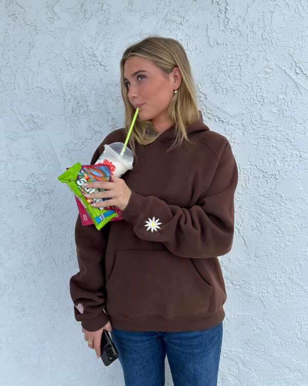 Cozy Vibes: ASTON SIENNA Solid Color Hooded Sweatshirt for Fall