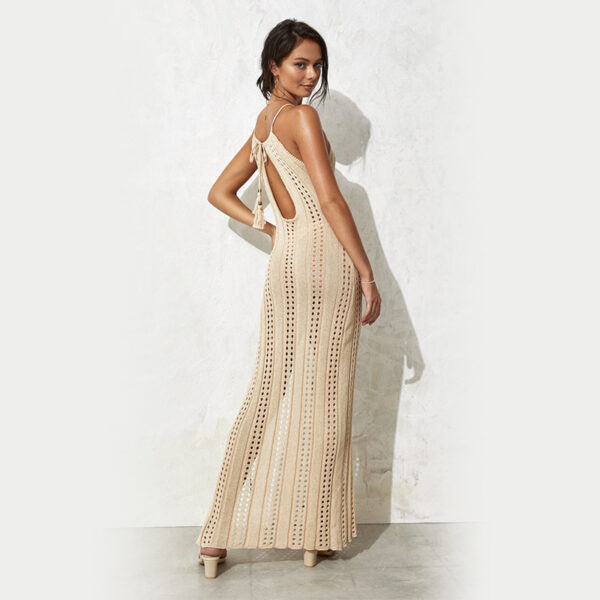 Beach Chic: Suspender Sleeveless Knitted Dress