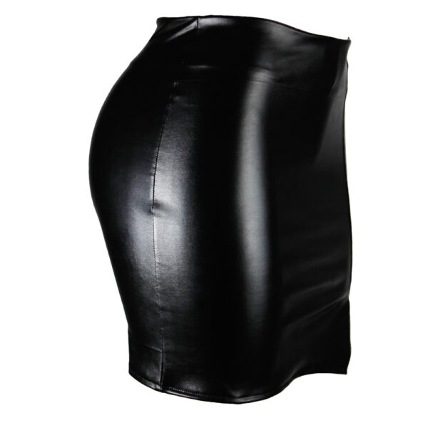 Aston sienna Nightclub Chic: High Waist Faux Leather Zipper Skirt