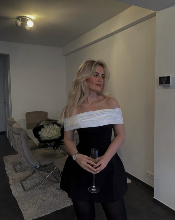ASTON SIENNA Elegant Off-Shoulder Bow Dress: Perfect Spring & Summer Style