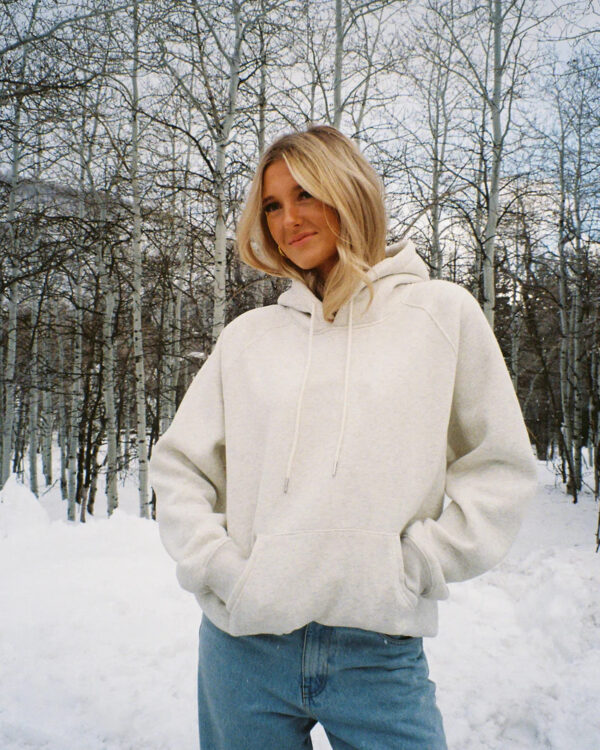 Cozy Vibes: ASTON SIENNA Solid Color Hooded Sweatshirt for Fall