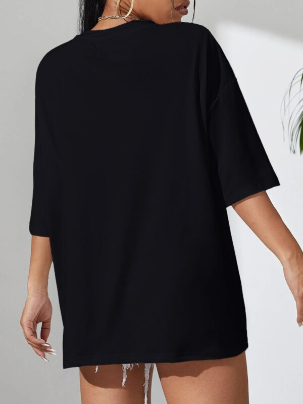 ASTON SIENNA Casual Black T-Shirt with Butterfly Print