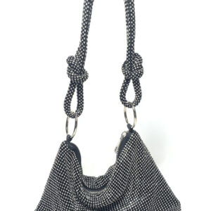 Knotted rhinestone diamond bag