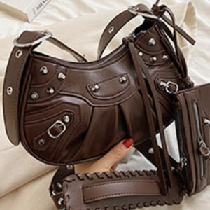 Rivet Heavy Industry Pleated Bag