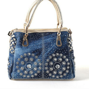 Denim canvas tote bag