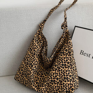 Leopard print shoulder bag