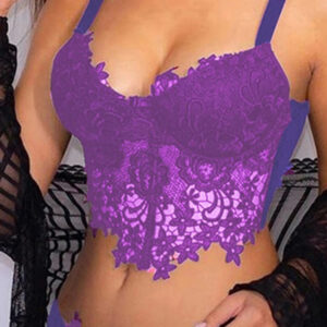 Spaghetti Straps Crochet Lace  Lingerie Set