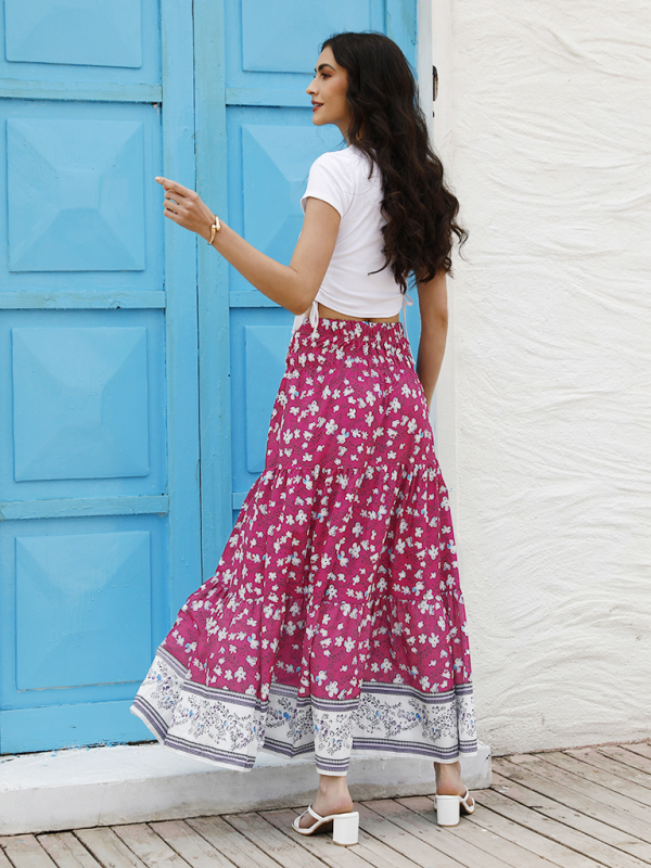 Ladies Casual Fashion Boho Print Skirt - Image 3