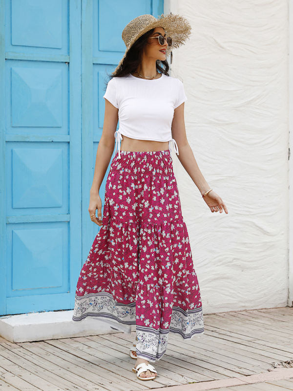 Ladies Casual Fashion Boho Print Skirt - Image 2